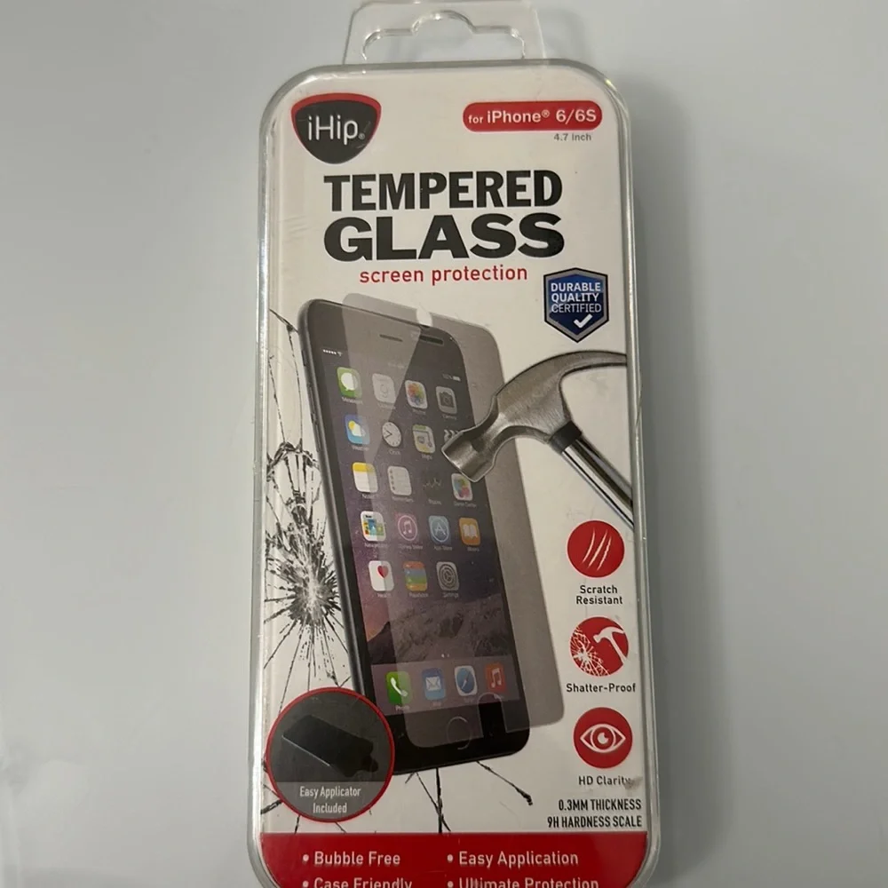 🆓FREE with purchase! iHip Tempered Glass Screen Protector NWT